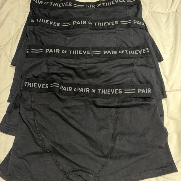 Pair of Thieves 4 Black Men's Boxer Briefs Medium - Picture 2 of 5